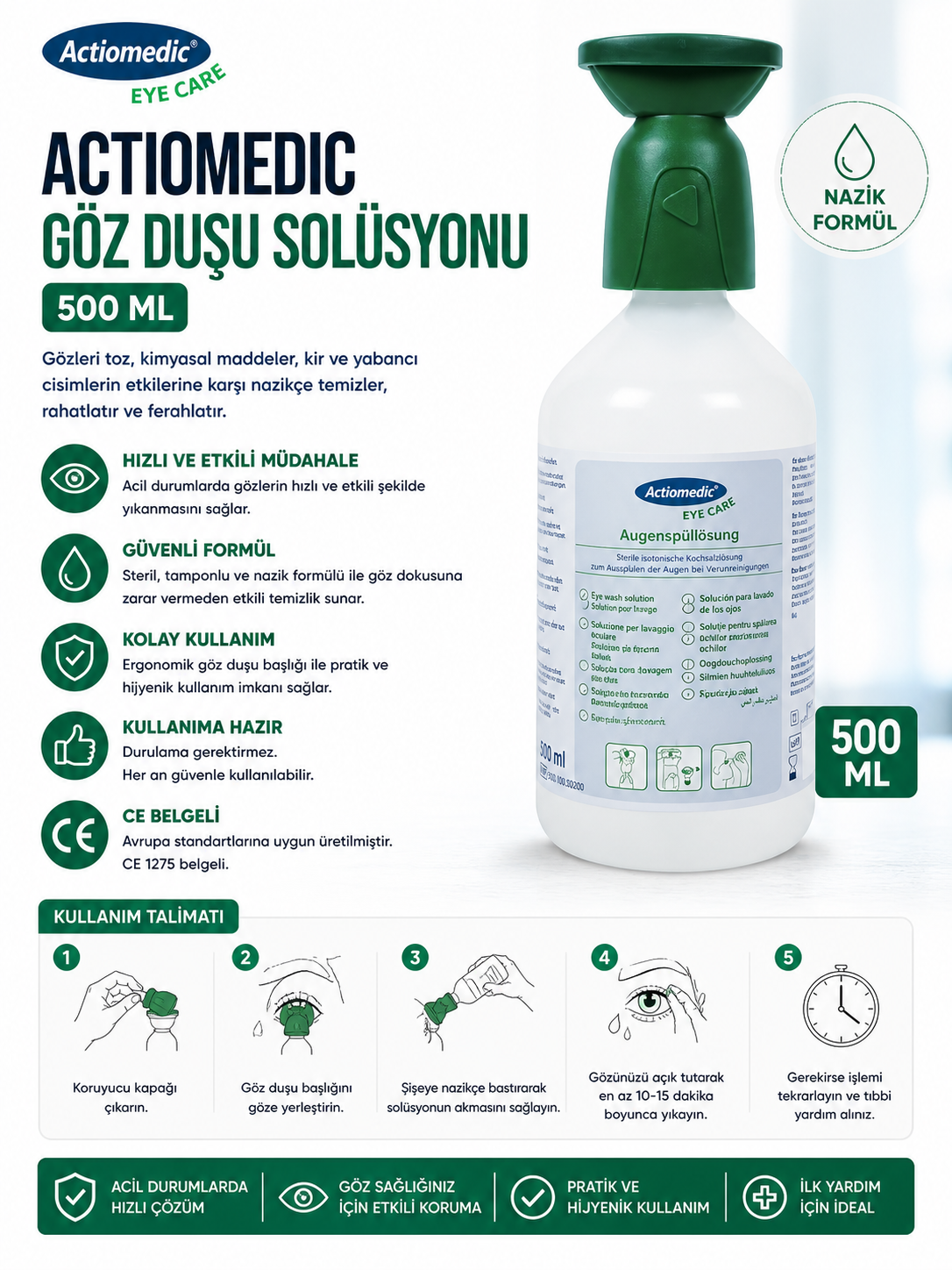 GÖZ DUŞU SOLÜSYONU 500 ML