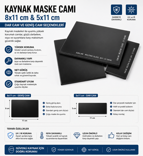 Kaynak Maske Camı