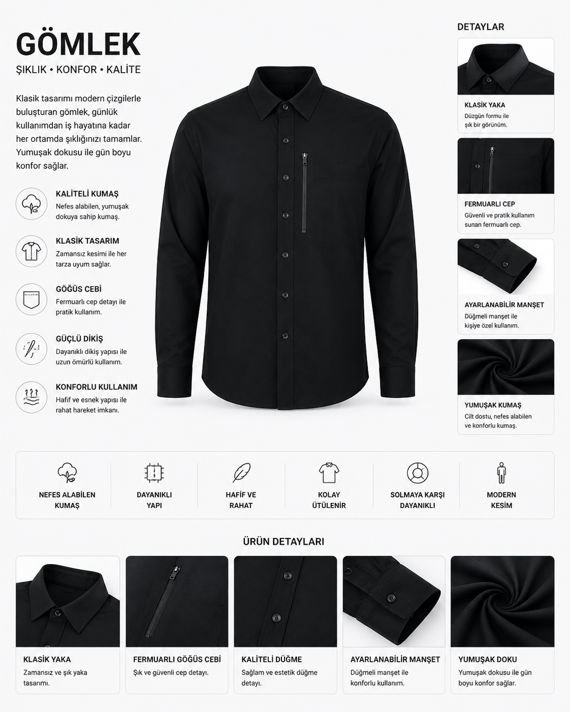 SF Modern Kesim Slim Fit Gömlek