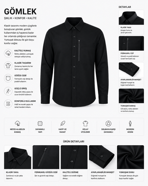 SF Modern Kesim Slim Fit Gömlek