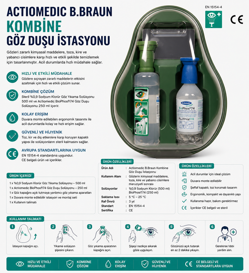 ACTIOMEDIC B.BRAUN KOMBİNE GÖZ DUŞU İSTASYONU