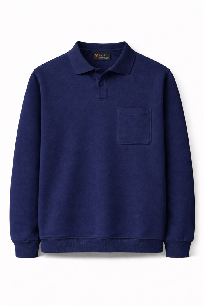 SF Premium Polo Yaka Cepli Sweatshirt